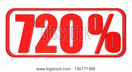 Discount 720 Percent Off. 3D Illustration.