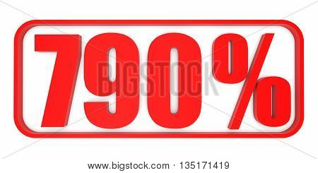 Discount 790 Percent Off. 3D Illustration.