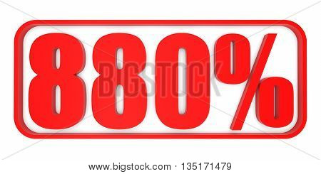 Discount 880 Percent Off. 3D Illustration.