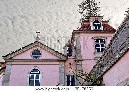 OEIRAS, PORTUGAL - November 4, 2015: View of the chapel adjacent to the Palace of Oeiras on November 4, 2015 in Oeiras, Portugal
