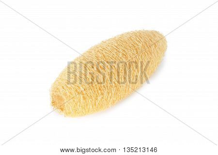 Dry Luffa, Luffa Sponge On White Background, Isolated On White Background