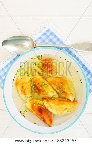 Gedza Japanese Dumplings in the Broth Studio Photo