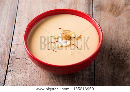 Delicious Indian sweet Rabdi with dry fruits toppings