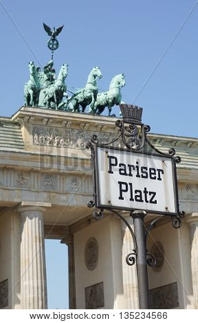Brandenburg Gate, landmark of German reunification, Berlin, Germany
