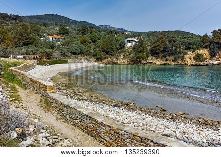Panoramic view Archaeological site of Aliki, Thassos island,  East Macedonia and Thrace, Greece
