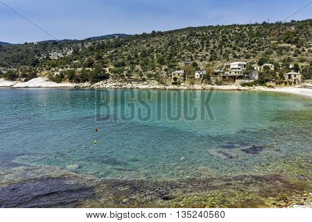Old houses in village of Aliki, Thassos island,  East Macedonia and Thrace, Greece