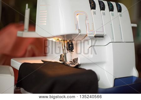 Overlock Sewing Machine Workplace Background