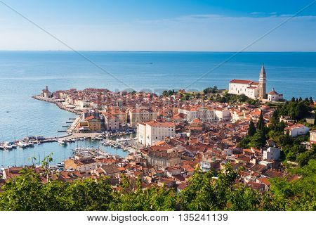 Picturesque old town Piran - Slovenian adriatic coast.