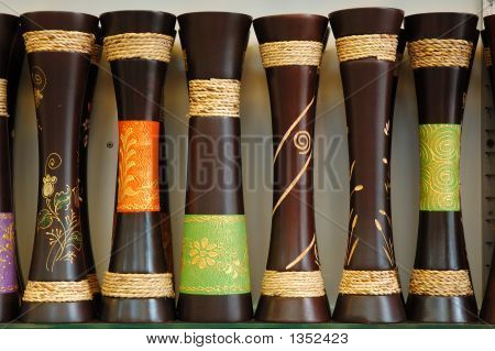Vecchio vaso in legno Set
