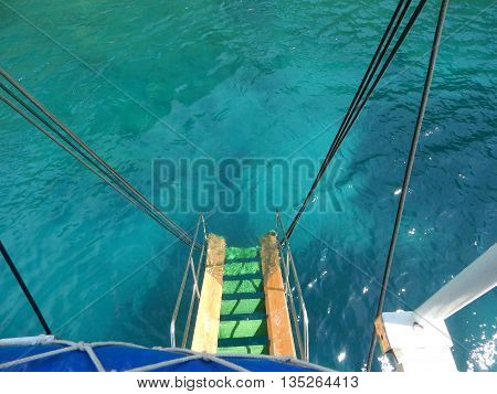 Yachting marina of Marmaris in Turkey resort town on the Aegean Sea