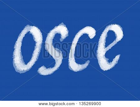 OSCE lettering lowploly of many triangles background for use in design.