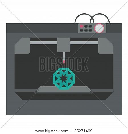 3d printing technology, 3D printer. 3 d printing. Vector illustration.