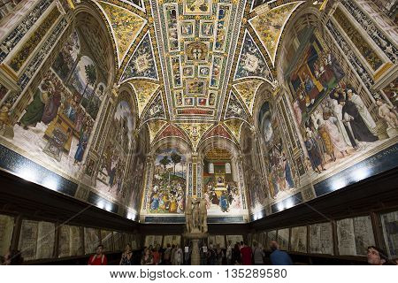 The Piccolomini Library, Duomo Of Siena, Italy