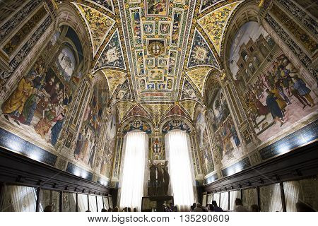 The Piccolomini Library, Duomo Of Siena, Italy