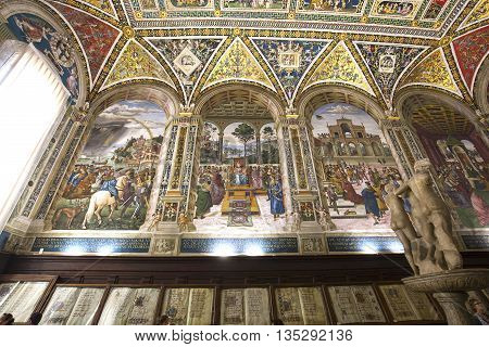 The Piccolomini Library, Duomo Of Siena, Italy