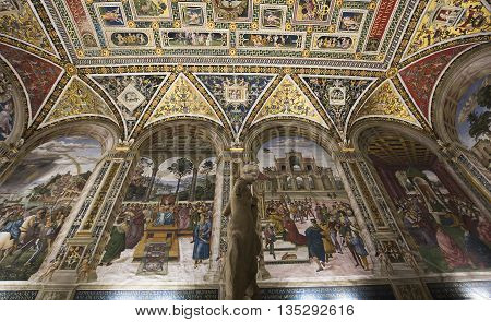 The Piccolomini Library, Duomo Of Siena, Italy