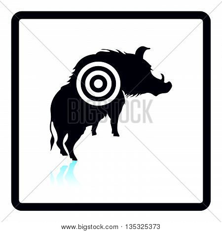 Boar Silhouette With Target Icon