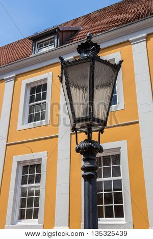 Street Light In Front Of Old Building In Lingen