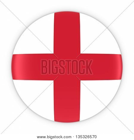 English Flag Button - Flag of England Badge 3D Illustration
