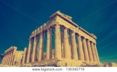 Parthenon on the Acropolis in Athens, Greece