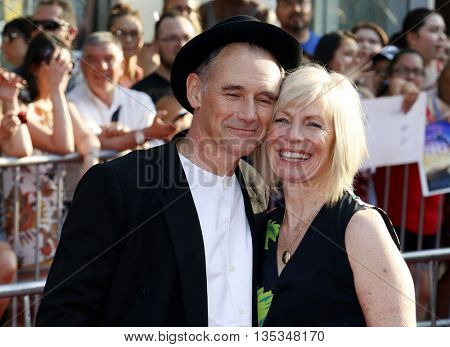 Mark Rylance and Claire van Kampen at the Los Angeles premiere of 'BFG' held at the El Capitan Theatre in Hollywood, USA on June 21, 2016.