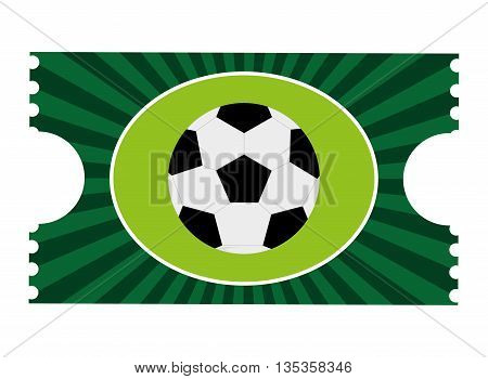 greeen football game ticket vector illustration flat style design