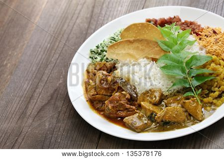 sri lankan rice and curry dish