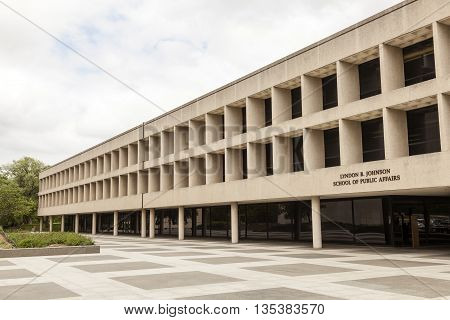 AUSTIN USA - APR 10: LBJ School of Public Affairs Campus. April 10 2016 in Austin Texas United States