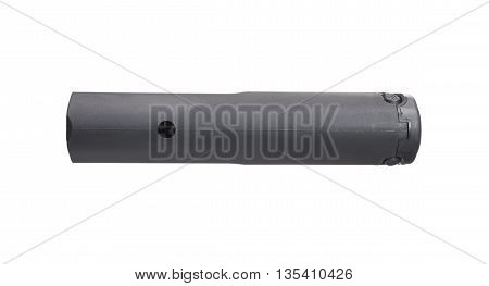 Top view of an adjustable length stock for a rifle isolated on white