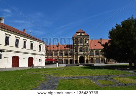 Castle Moravska Trebova, Czech Republic. Castle Gardens.