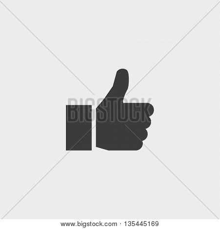 thumbs up icon Car Icon in a flat design in black color. Vector illustration eps10