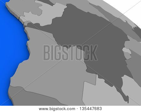 Democratic Republic Of Congo On Political Earth Model