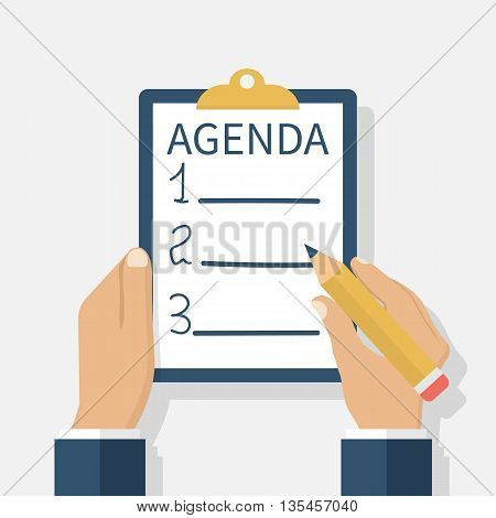 Agenda List. Vector
