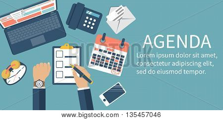 Agenda Concept Vector