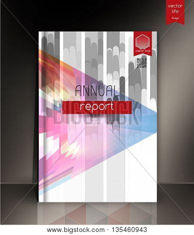 Cover design. The modern concept of cover design in the polygonal style. Photorealistic vector image covers for books, notebooks, annual report. T