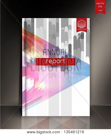 Cover design. The modern concept of cover design in the polygonal style. Photorealistic image covers for books, notebooks, annual report. The optimum combination of graphics, text free space