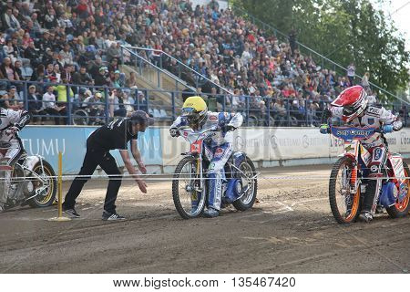 Speedway Riders On The Track