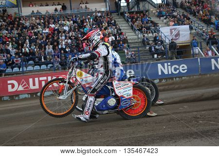 Speedway Riders On The Track
