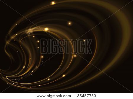 Circular maelstrom of glowing lines. Template design