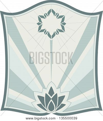Frame with background and decorative design elements