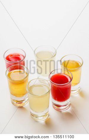 Glasses with  alcoholic drink 