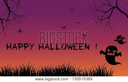 Halloween backgrounds ghost scary vector art illuustration