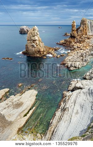 Atlantic Ocean Coastline Near Portio Beach