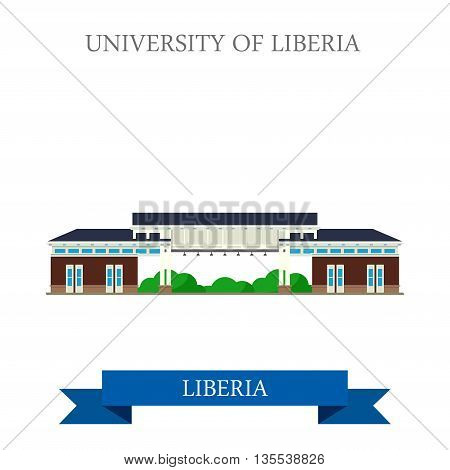 University of Liberia in Monrovia vector illustration