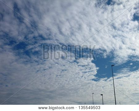 Dramatic Cloudshape On A Blue Sky