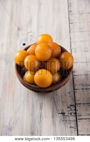 Gulab jamun, or gulaab jamun, is a milk-solids-based sweet mithai