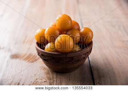 Gulab jamun, or gulaab jamun, is a milk-solids-based sweet mithai