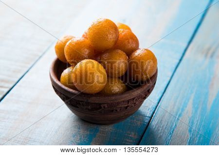 Gulab jamun, or gulaab jamun, is a milk-solids-based sweet mithai