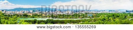 City view of Beijing from Jingshan park - China