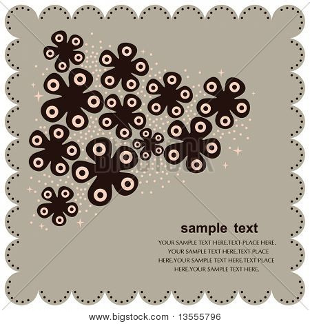 sweet floral pattern card design